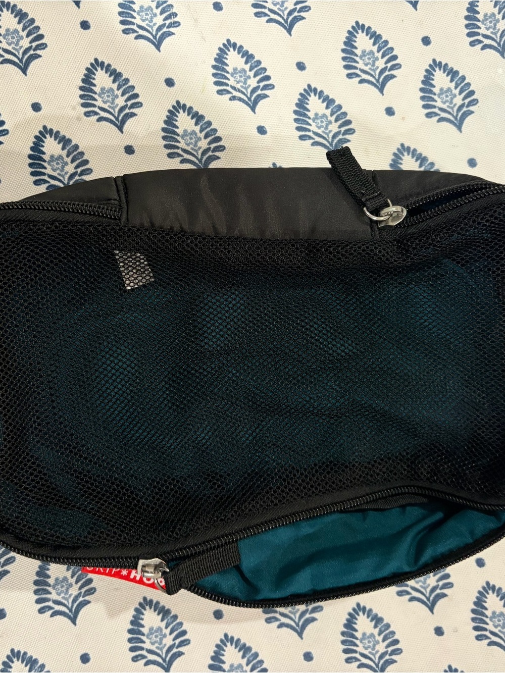 Skip Hop Black diaper bag Organizer with Teal Interior